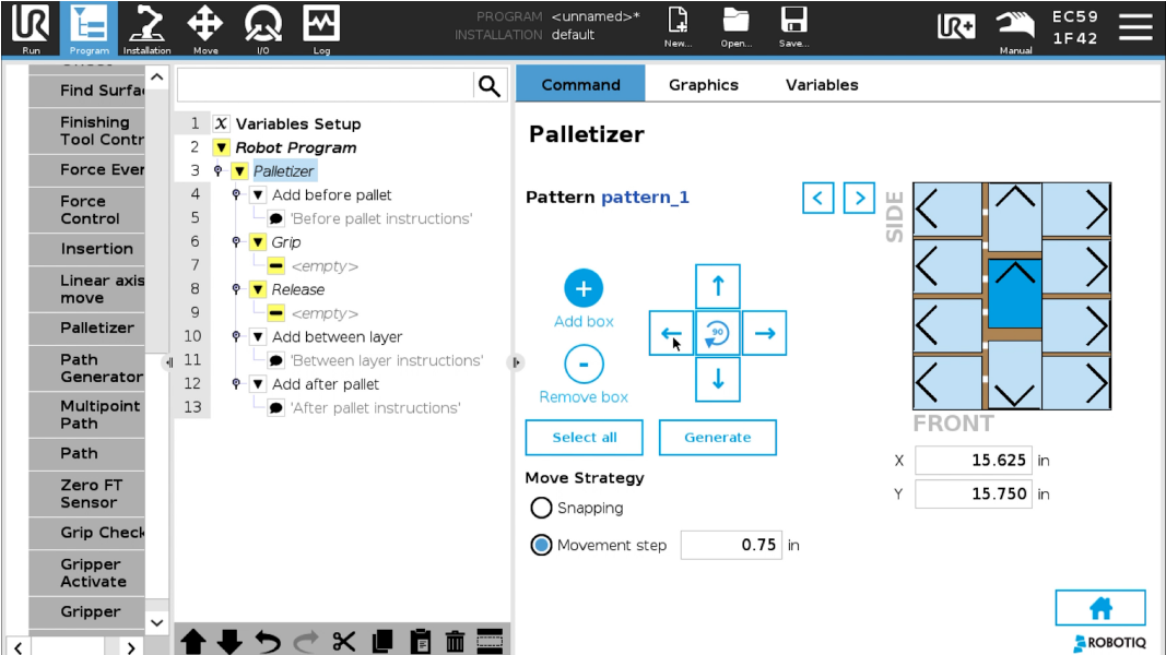 Robotiq PE20 stack layer